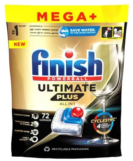 Finish Ultimate Plus All in 1 kapsle do myčky nádobí 72 ks