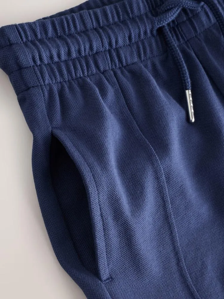 Tmavomodrá - Sada polo trička s krátkým rukávem a šortek (3-16let)