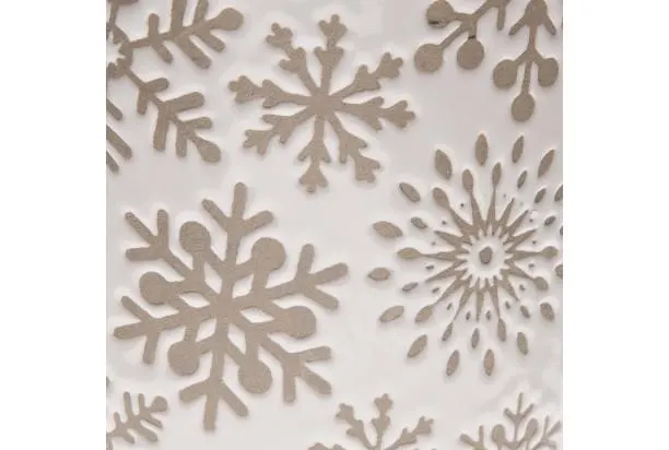 Vánoční hrnek Sněhové vločky 320 ml, hnědo-bílý