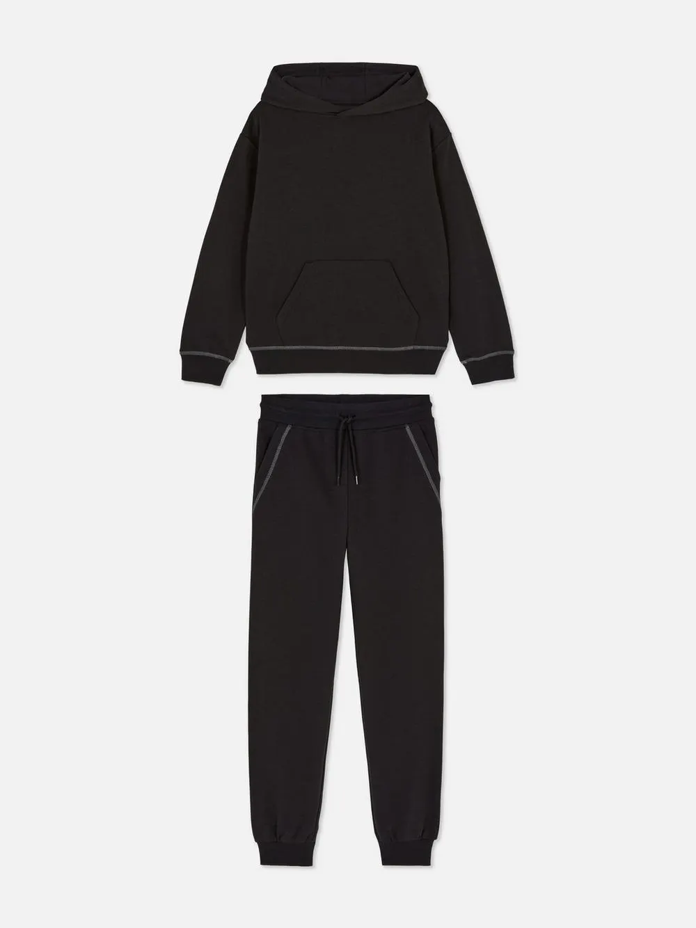 Souprava přetahovací mikiny s kapucí a tepláků s manžetami