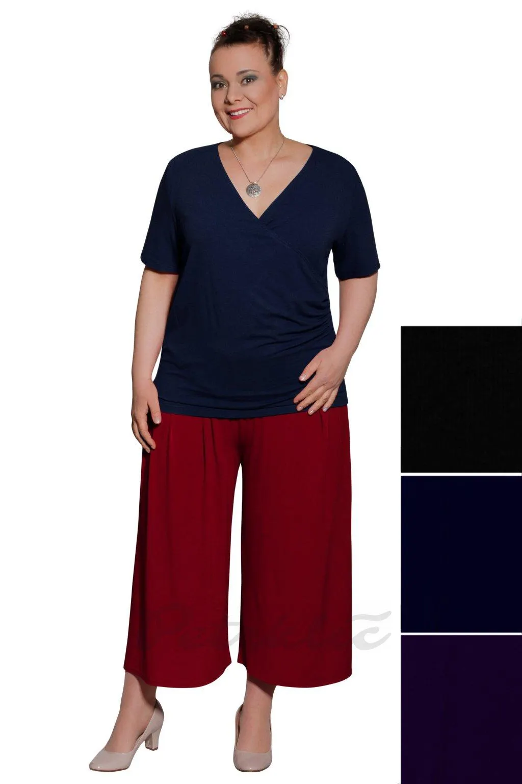 Letní kalhotová sukně ESTER - varianty barev a délek