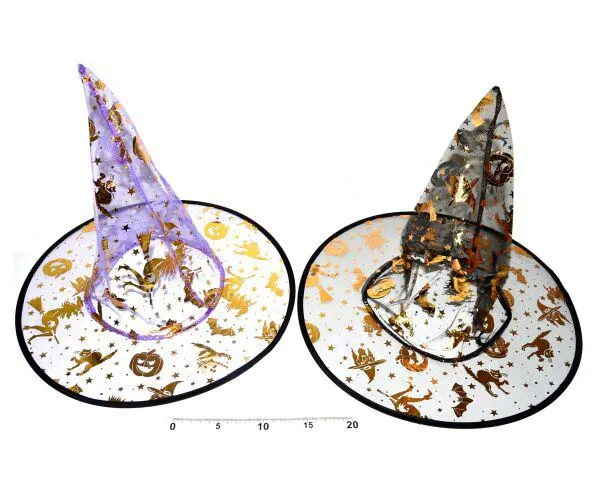 Klobouk čarodějnický 35x39 cm