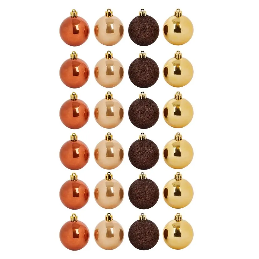 Kunststof kerstballen kleurenmix