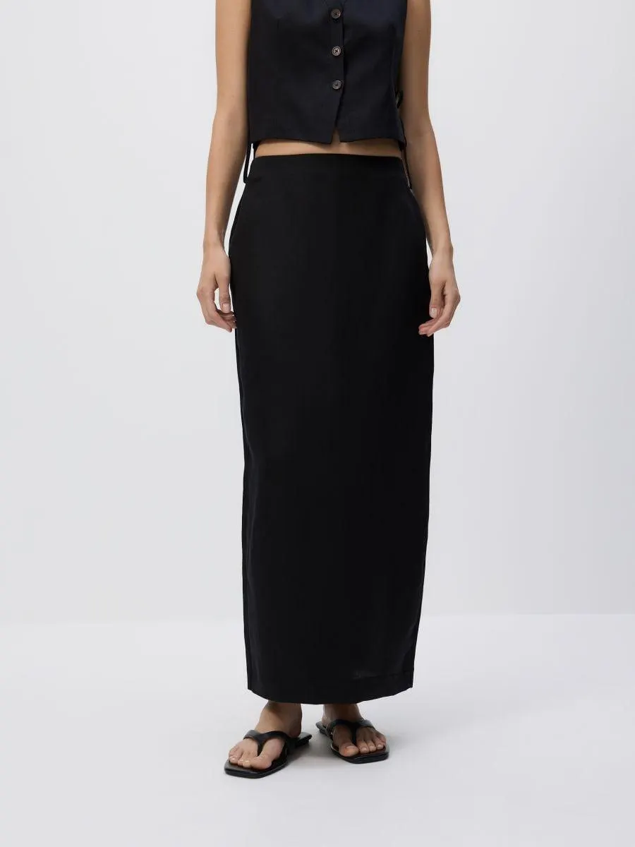 Sukně s vysokým obsahem lnu