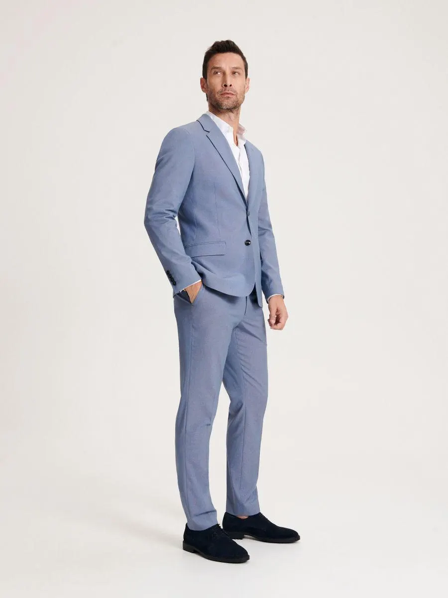 Kalhoty slim s nažehlenými puky