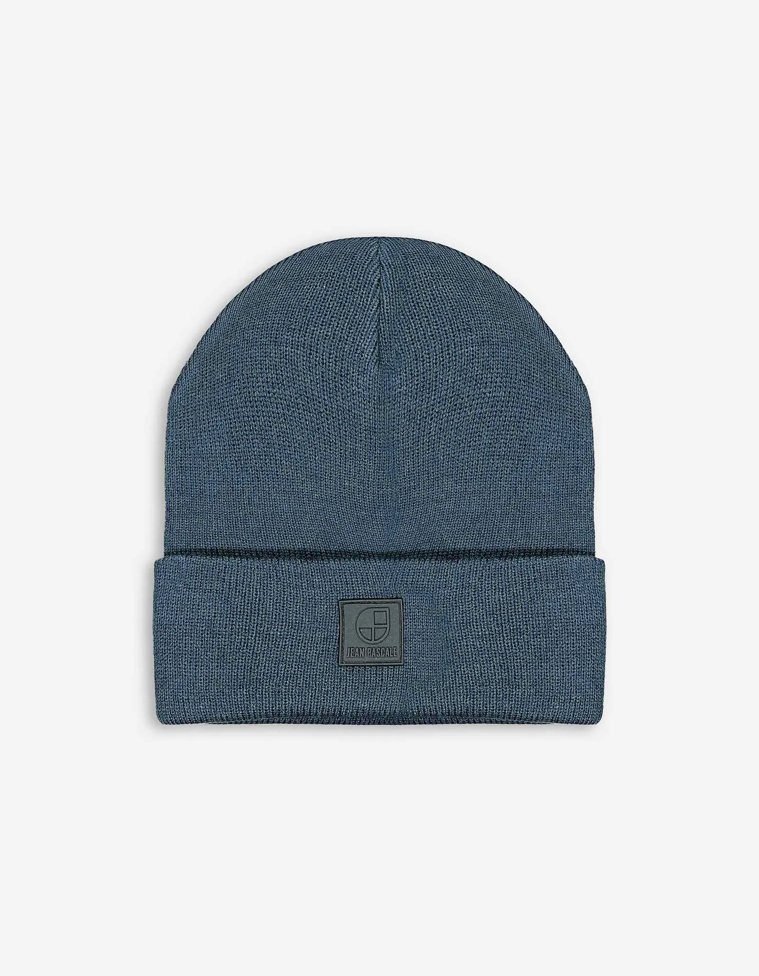 Pletená čepice - Ohrnutý lem - tmave modra