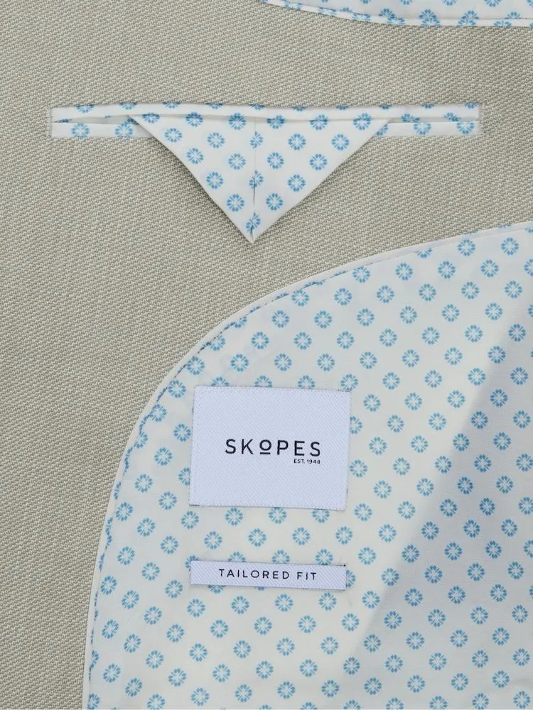 Přírodní - Střih na míru - Skopes Na míru Fit Redding Oblek: Bunda