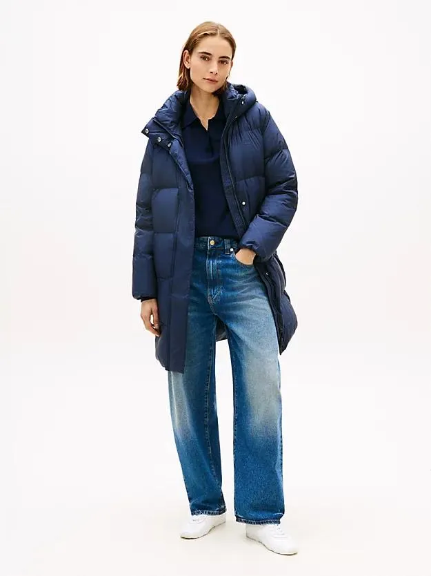 Water Repellent Down Hooded Coat