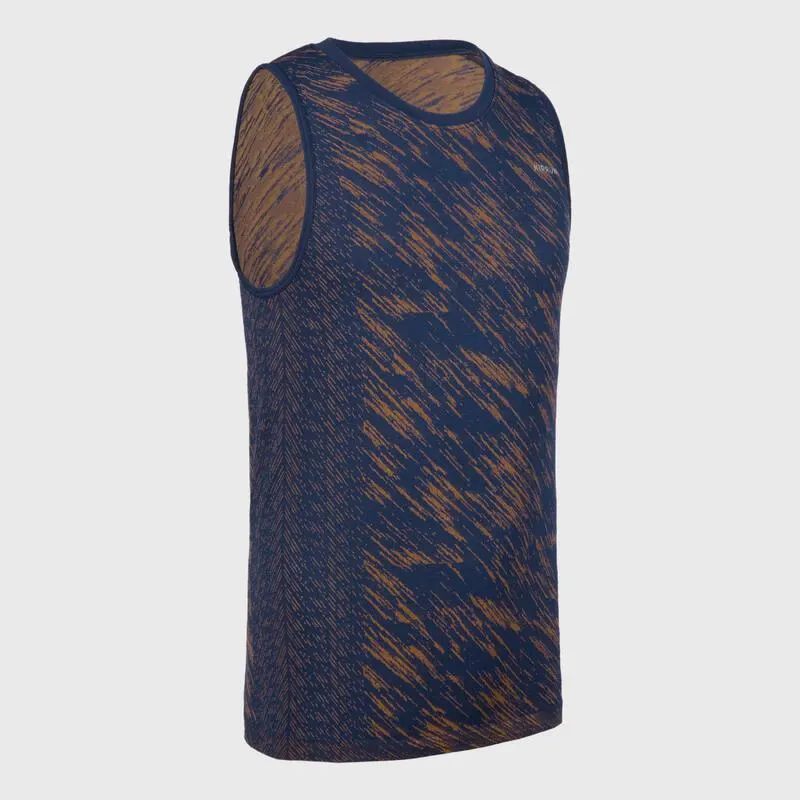 Dětské běžecké tílko Kiprun Care modro-oranžové