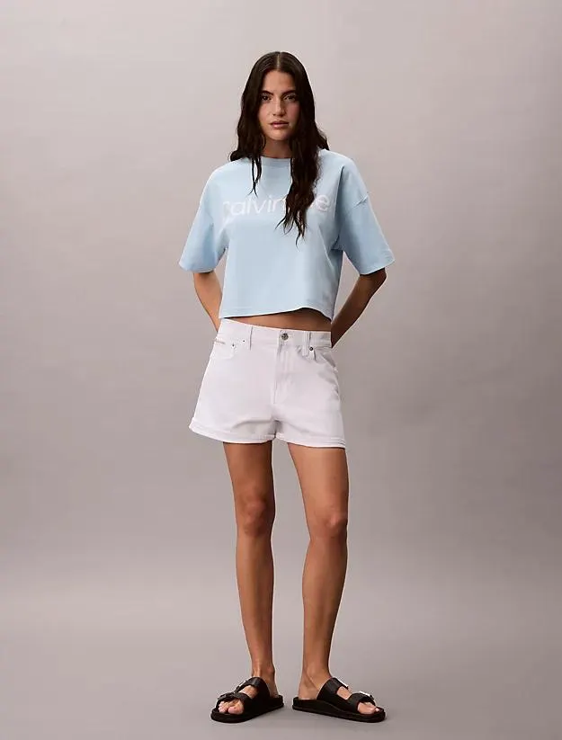 Logo Graphic Boxy Cropped T-Shirt