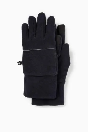 Fleecové rukavice na dotykovou obrazovku - s výplní