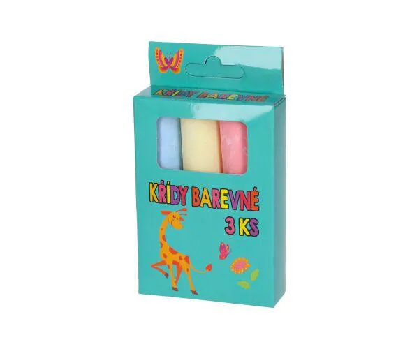 Křídy chodníkové barevné 3ks