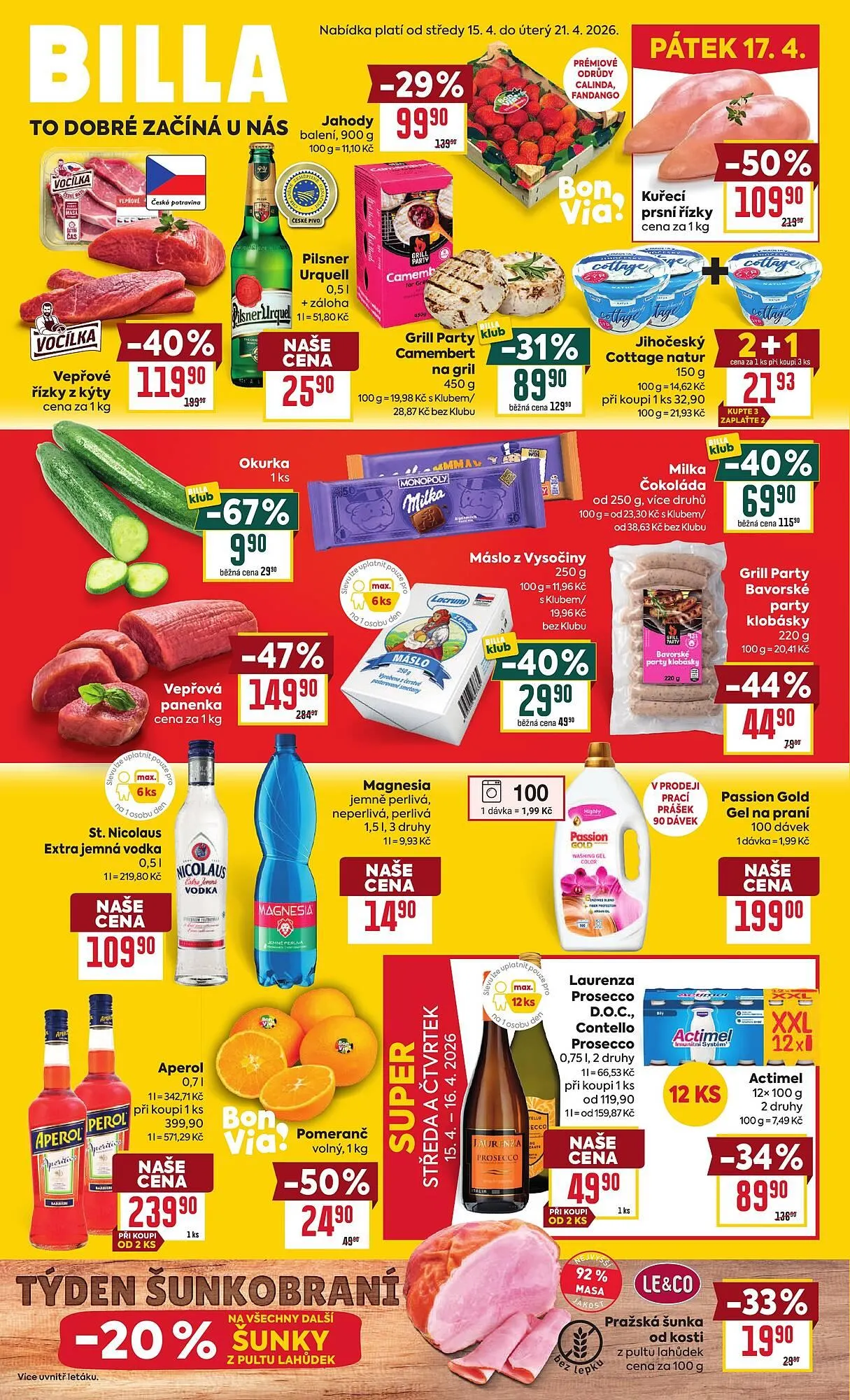 Billa leták - 15. dubna 21. dubna 2026 - Page 1