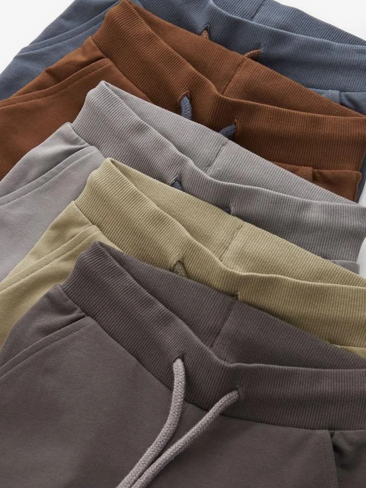 Khaki/šedá/modrá - Joggers 5 Pack (3mths-7yrs)