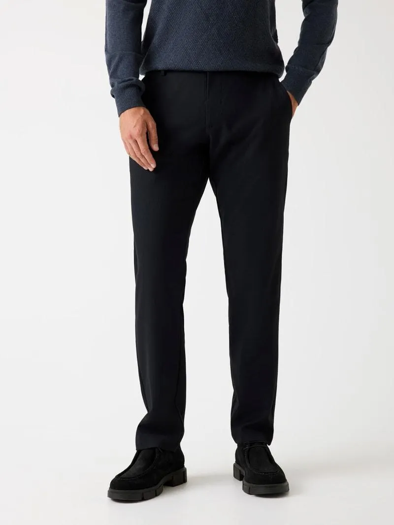 Pantalón de mezcla de lana y talle medio