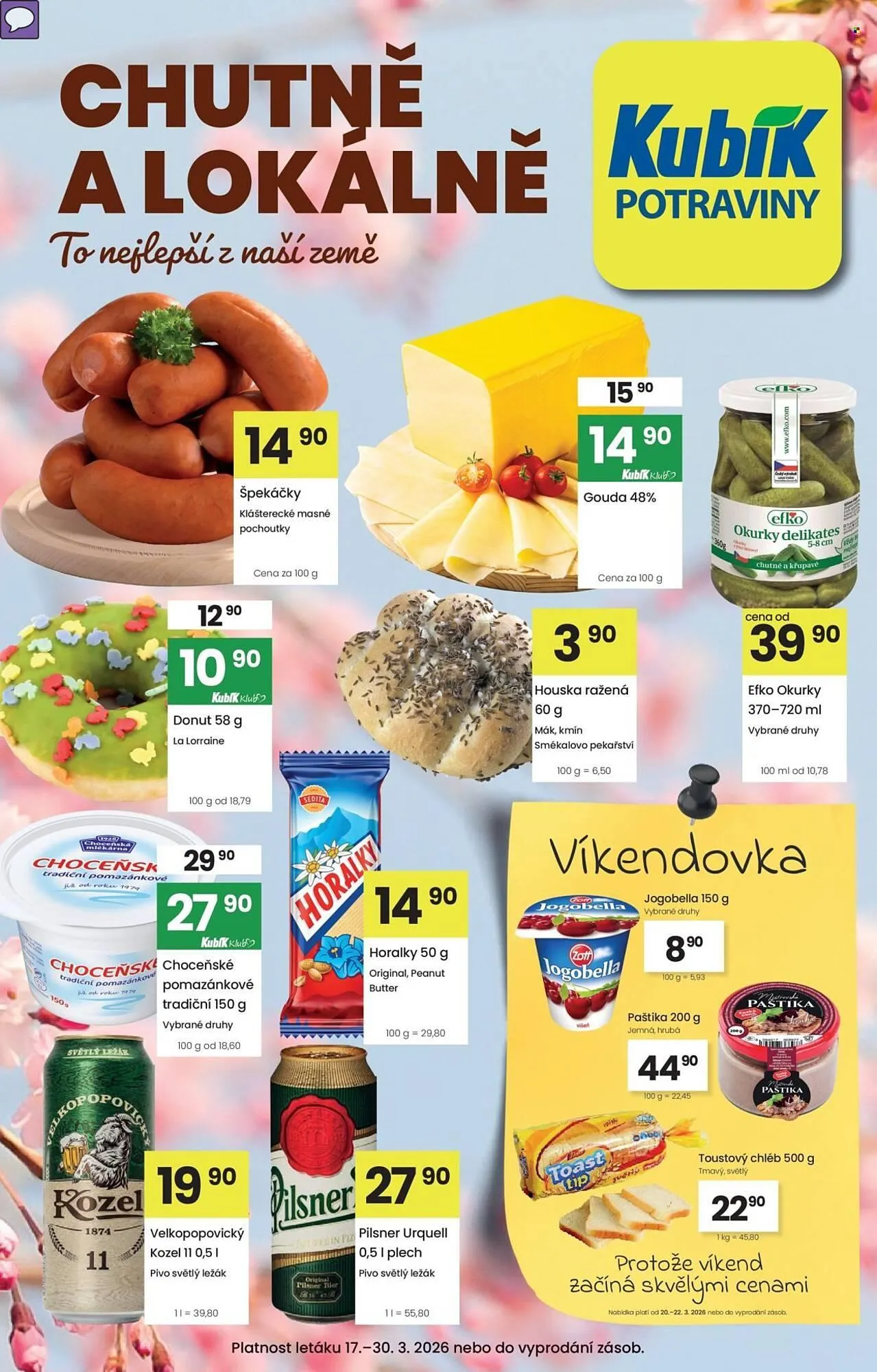 Kubík potraviny leták - 17. března 30. března 2026 - Page 1