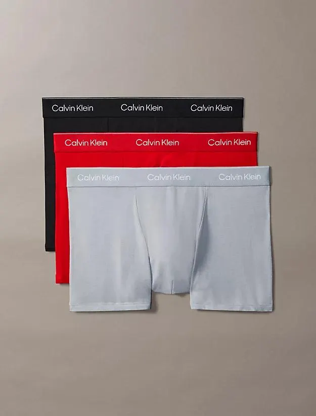 3 Pack Relaxed Trunks - Icon Cotton Stretch
