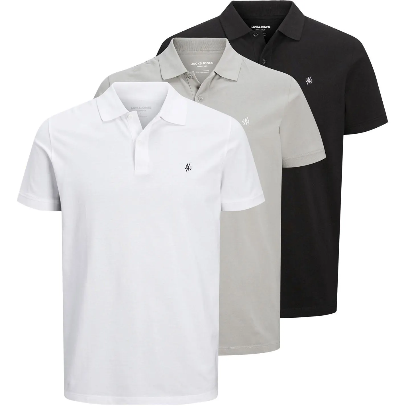 3-Pack Short Sleeve Polo Shirt Mens