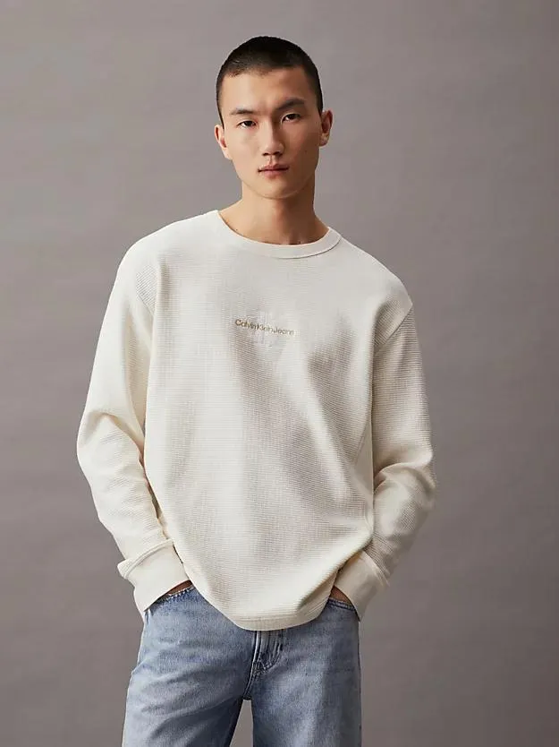 Relaxed Long Sleeve Waffle T-shirt
