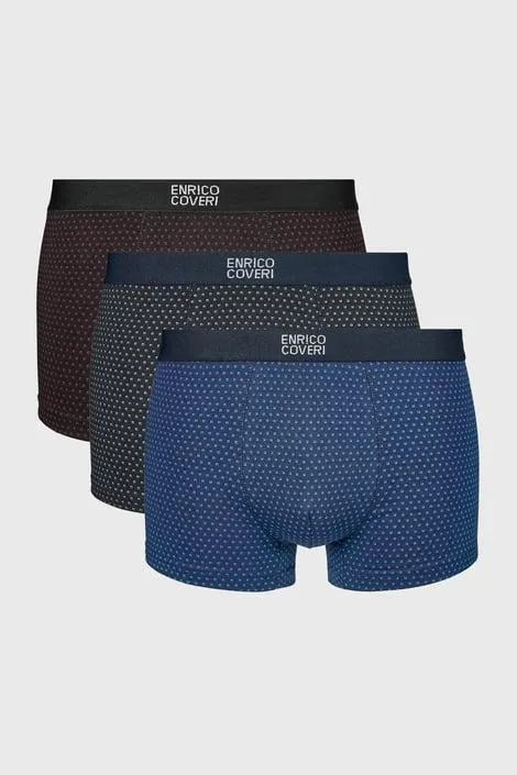 3PACK Boxerky Dragan - modročerná