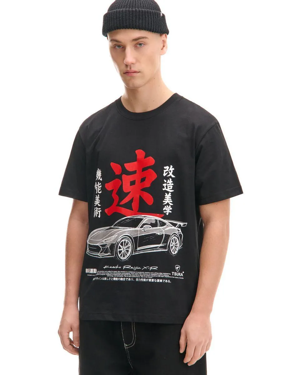 Černé tričko s potiskem