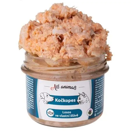 ALL ANIMALS Kočkopes Losos ve vlastní šťávě 200 g