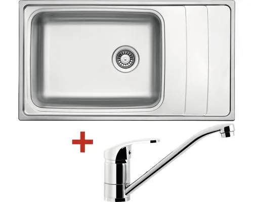 Nerezový dřez s baterií Sinks WAVE 915 V+PRONTO 500 x 915 mm WAL9158VPRCL