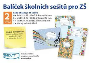 Balíček školních sešitů pro 2. třídu ZŠ