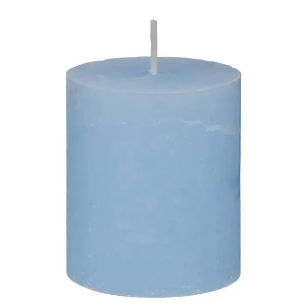 RUSTIC Svíčka 8 cm - sv. modrá