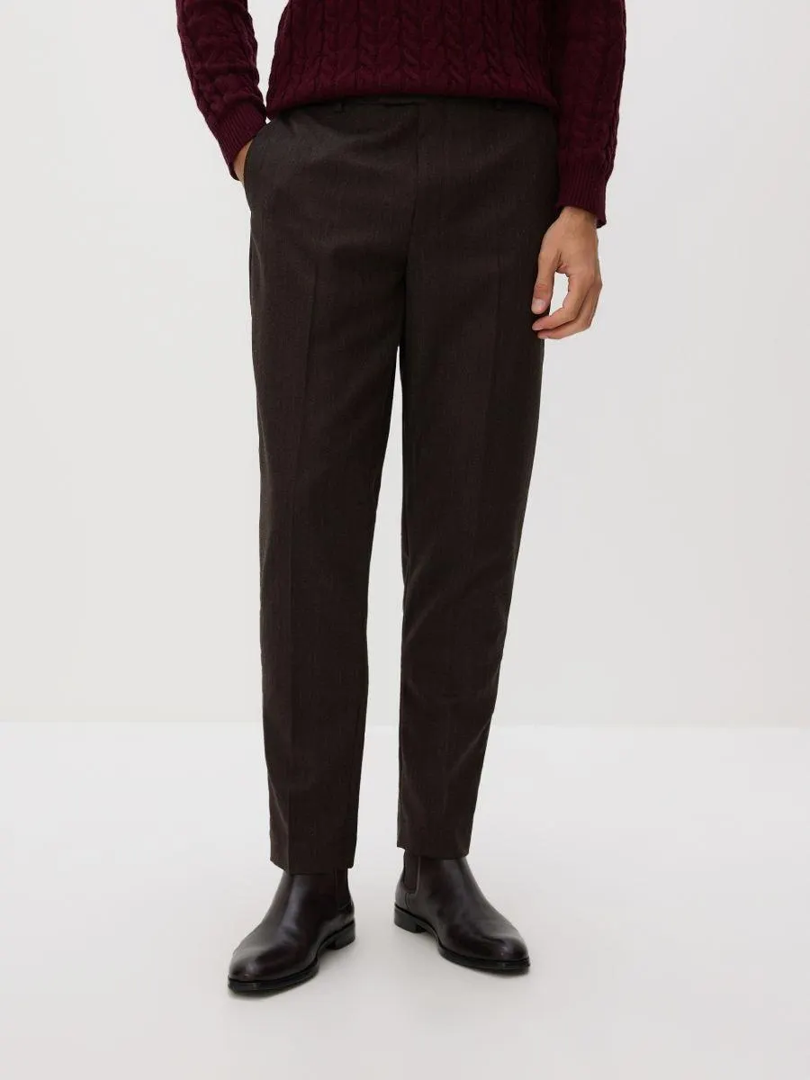 Oblekové kalhoty s vlnou