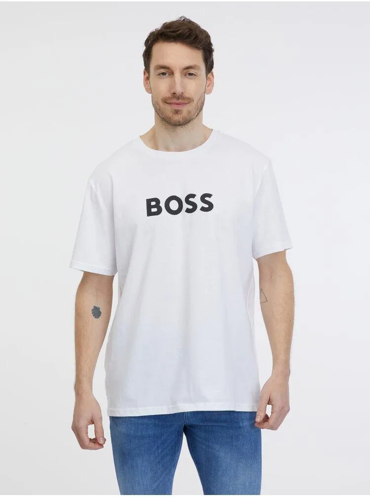 Bílé pánské tričko BOSS