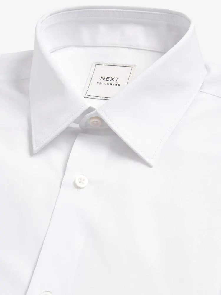 Bílá - Slim Fit - Elegantní košile s dvojitou manžetou Easy Care