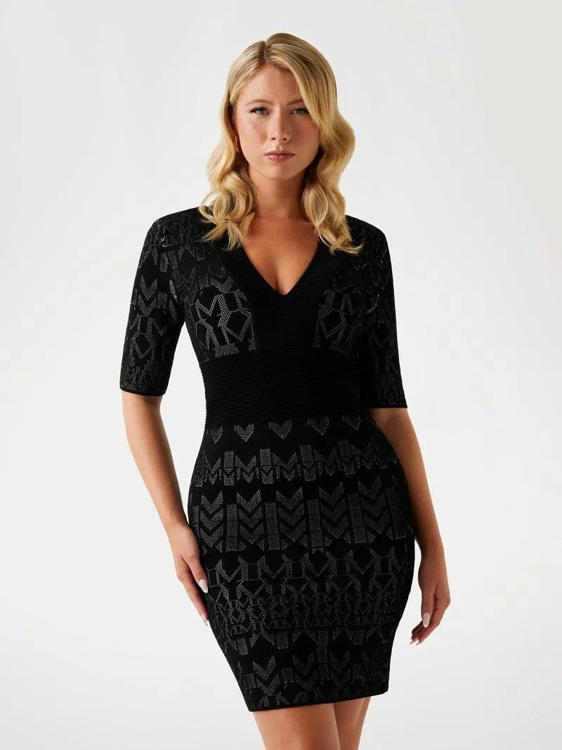 Vestido de punto logotipo Marciano