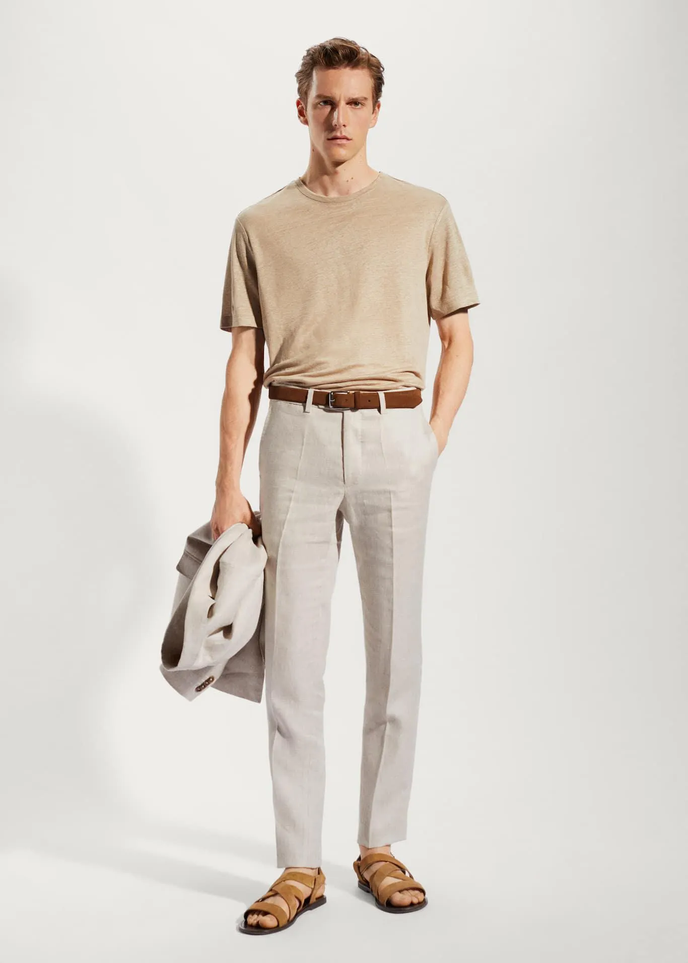 Oblekové kalhoty 100% len