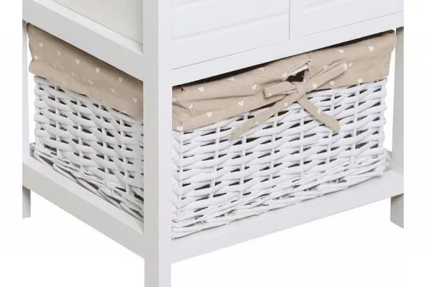 Lavice/botník Mariana, bílá, 37 cm