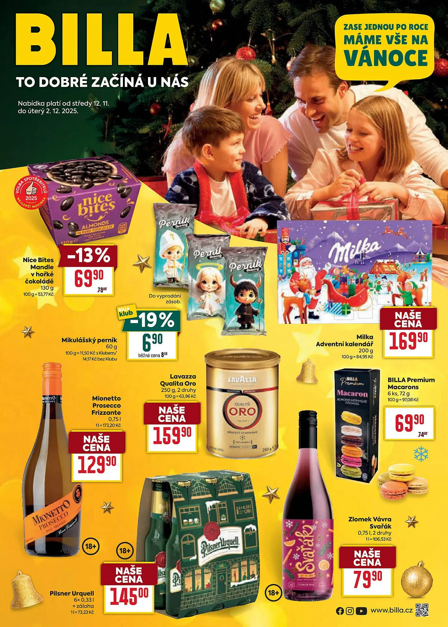 Billa leták - 12. listopadu 2. prosince 2025 - Page 1