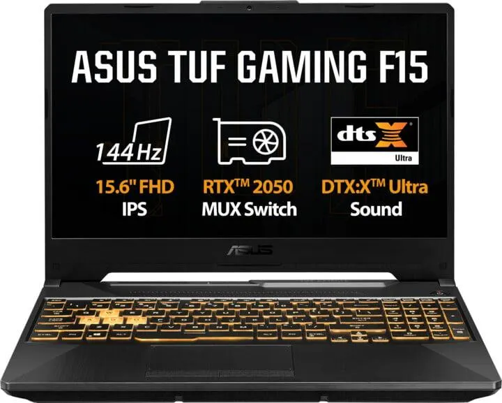 ASUS TUF Gaming F15, černá