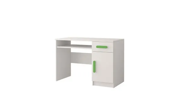 Psací stůl DAMASO, bílá/limetka