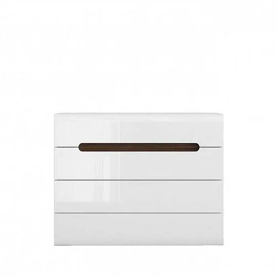 Azteca Trio Komoda KOM4S/8/11 Bílý/bílý lesk