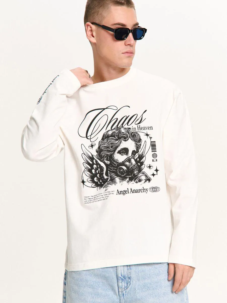 Tričko s potiskem a dlouhými rukávy