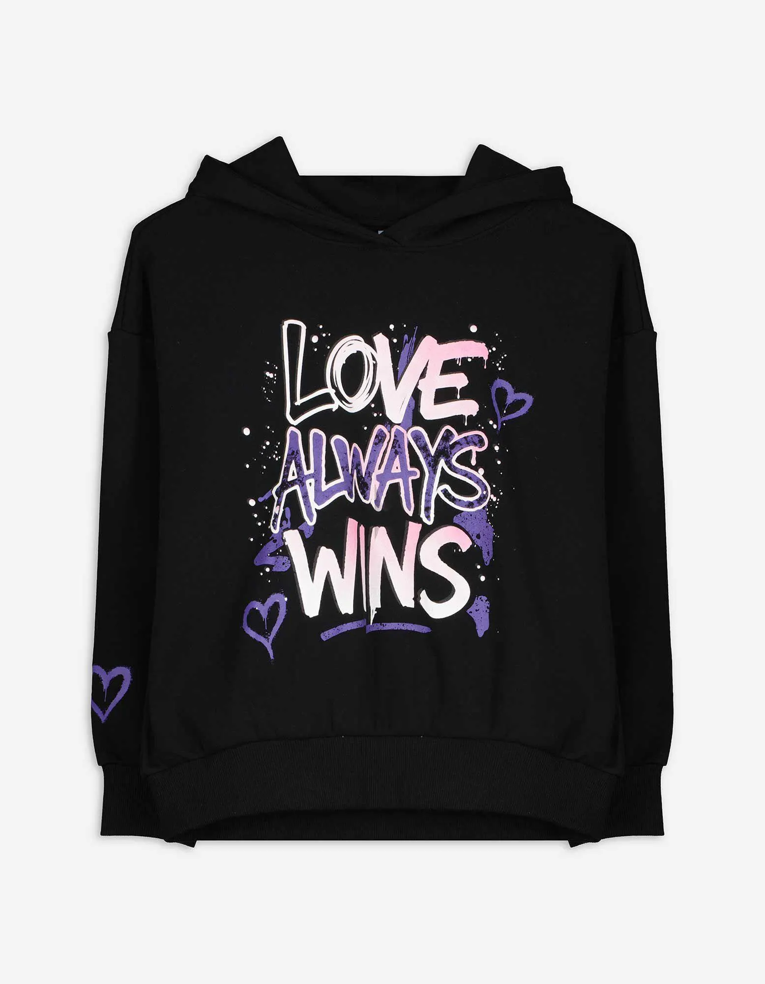 Mikina - Přední tisk - cerná