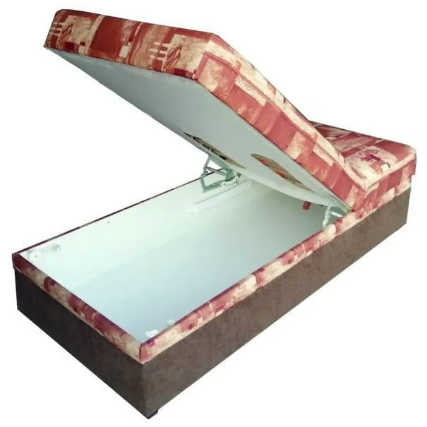 Polohovací válenda STEFI - hnědá/vícebarevná, 90x200 cm