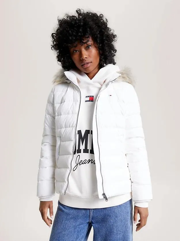Essential Down Fitted Hooded Jacket