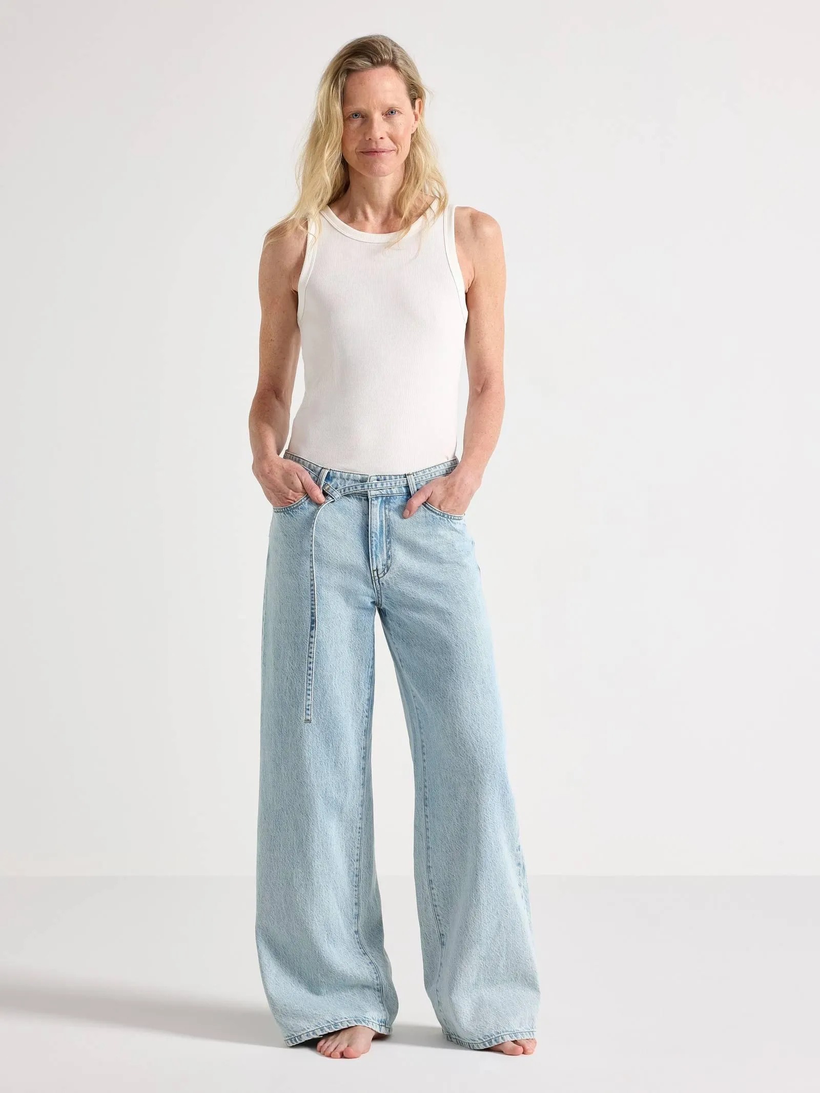 WIDE Peggy džíny se středním pasem