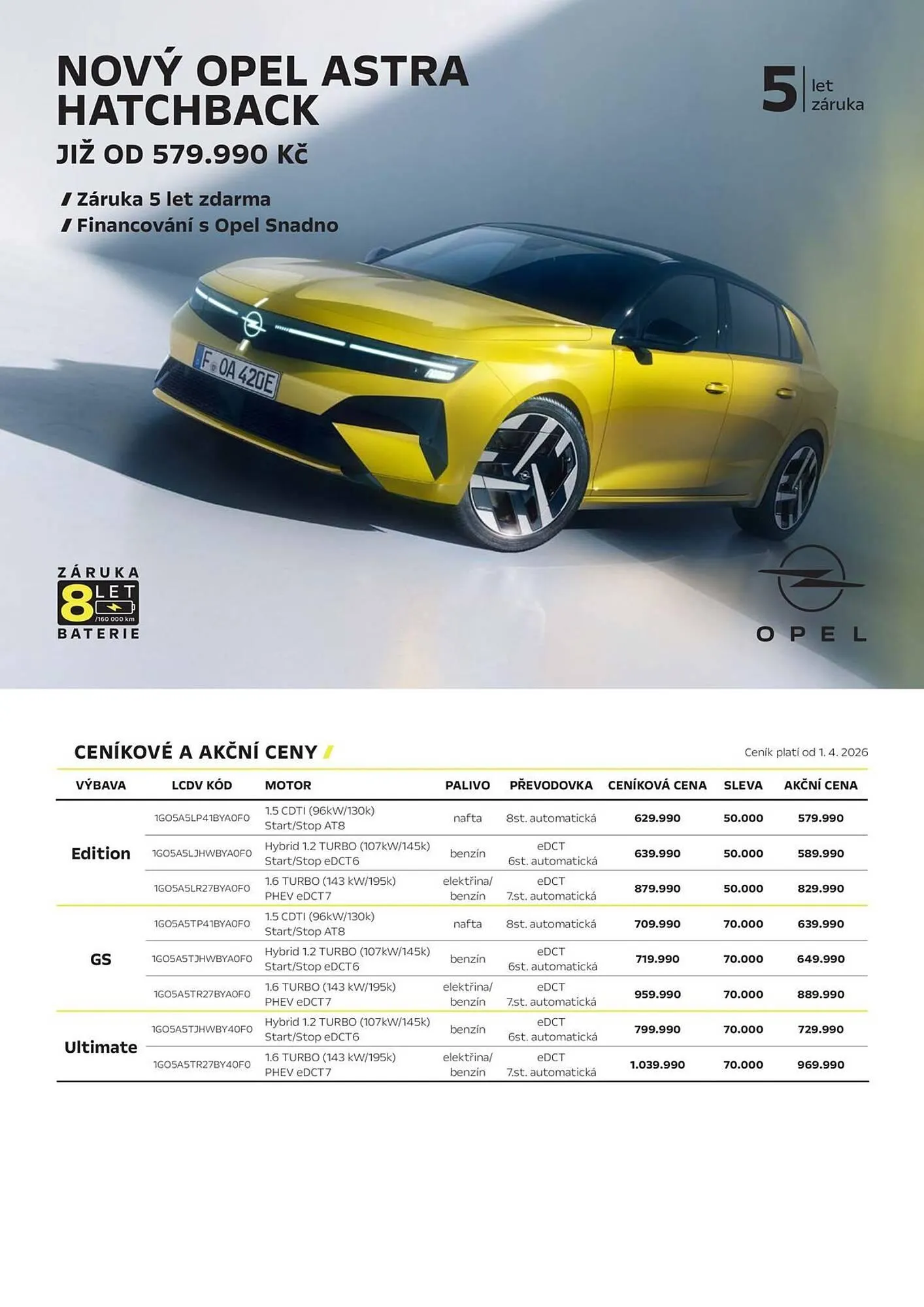 Opel leták - 3. dubna 30. června 2026 - Page 1