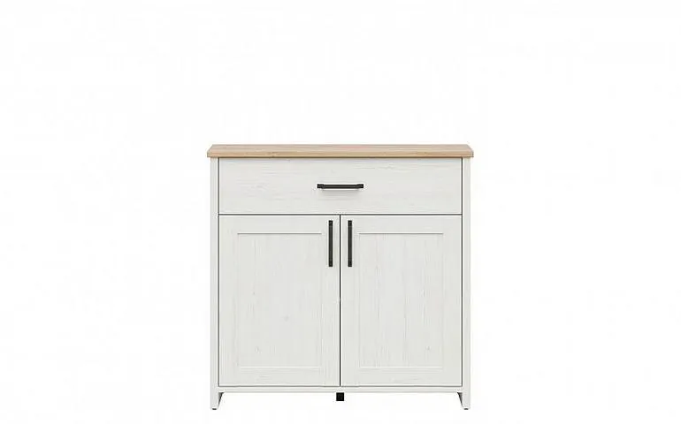 Loksa komoda KOM2D1S, borovice bílá anderson