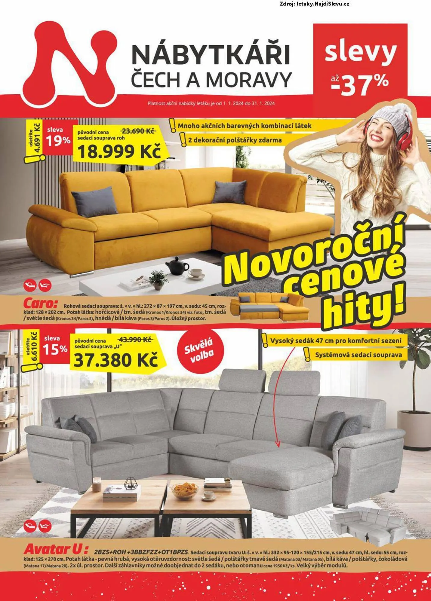 Nábytkáři Čech a Moravy leták - 1. ledna 31. ledna 2024