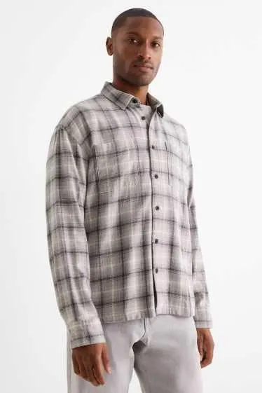 Košile - relaxed fit - kent - kostkovaná