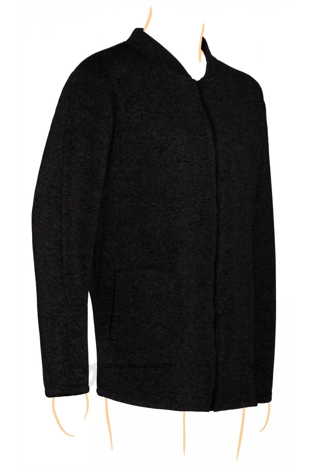 Pánská bunda - mikina z melírovaného úpletu