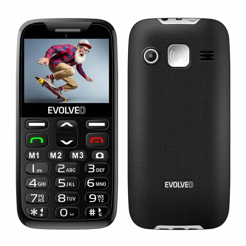 Tlačítkový telefon pro seniory Evolveo EasyPhone XD, černá